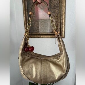 Gold Soho Coach Shoulder Bag
